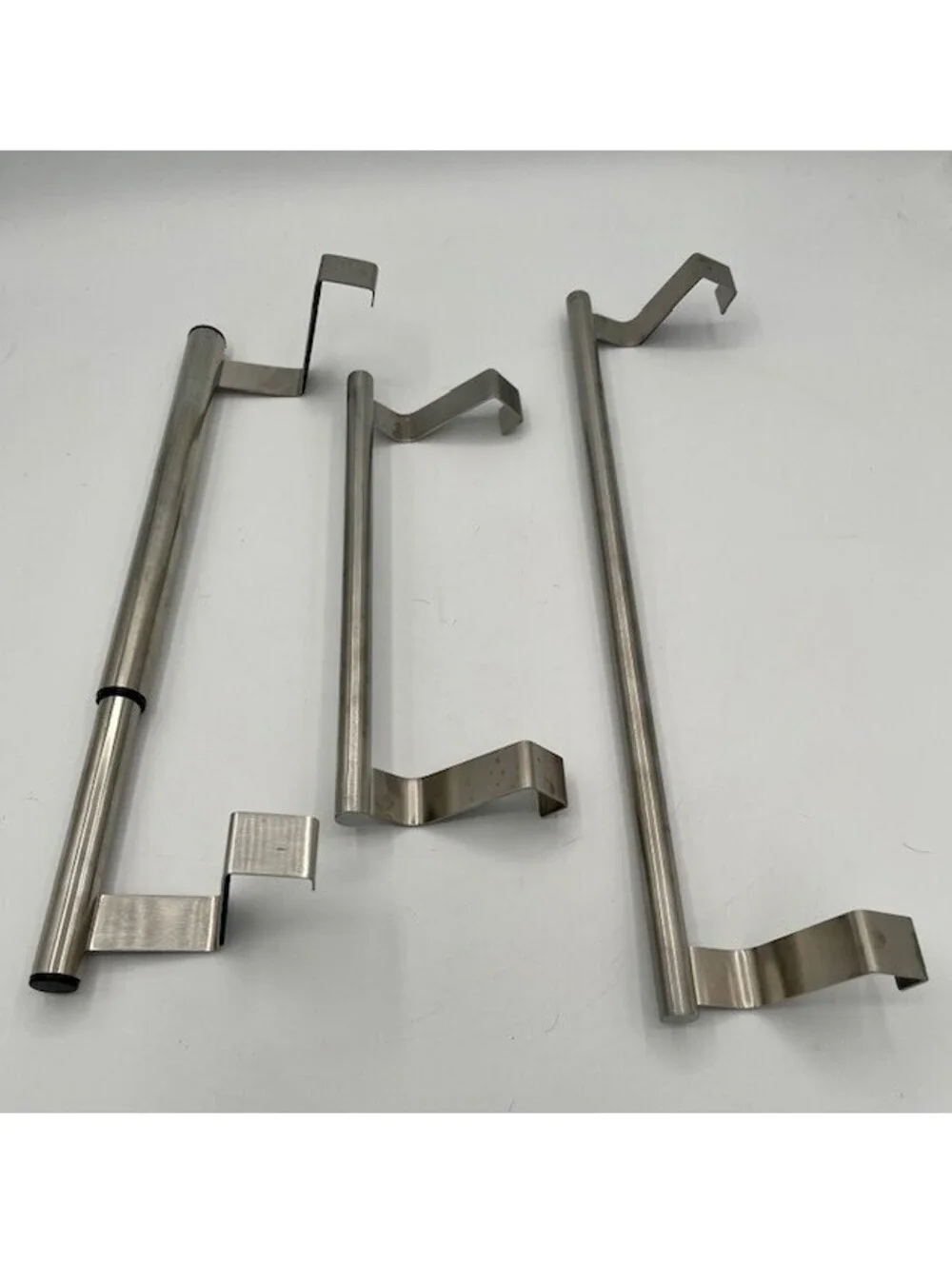 Three Over The Cabinet Stainless Steel Towel Bars 1 Expandable Good Condition